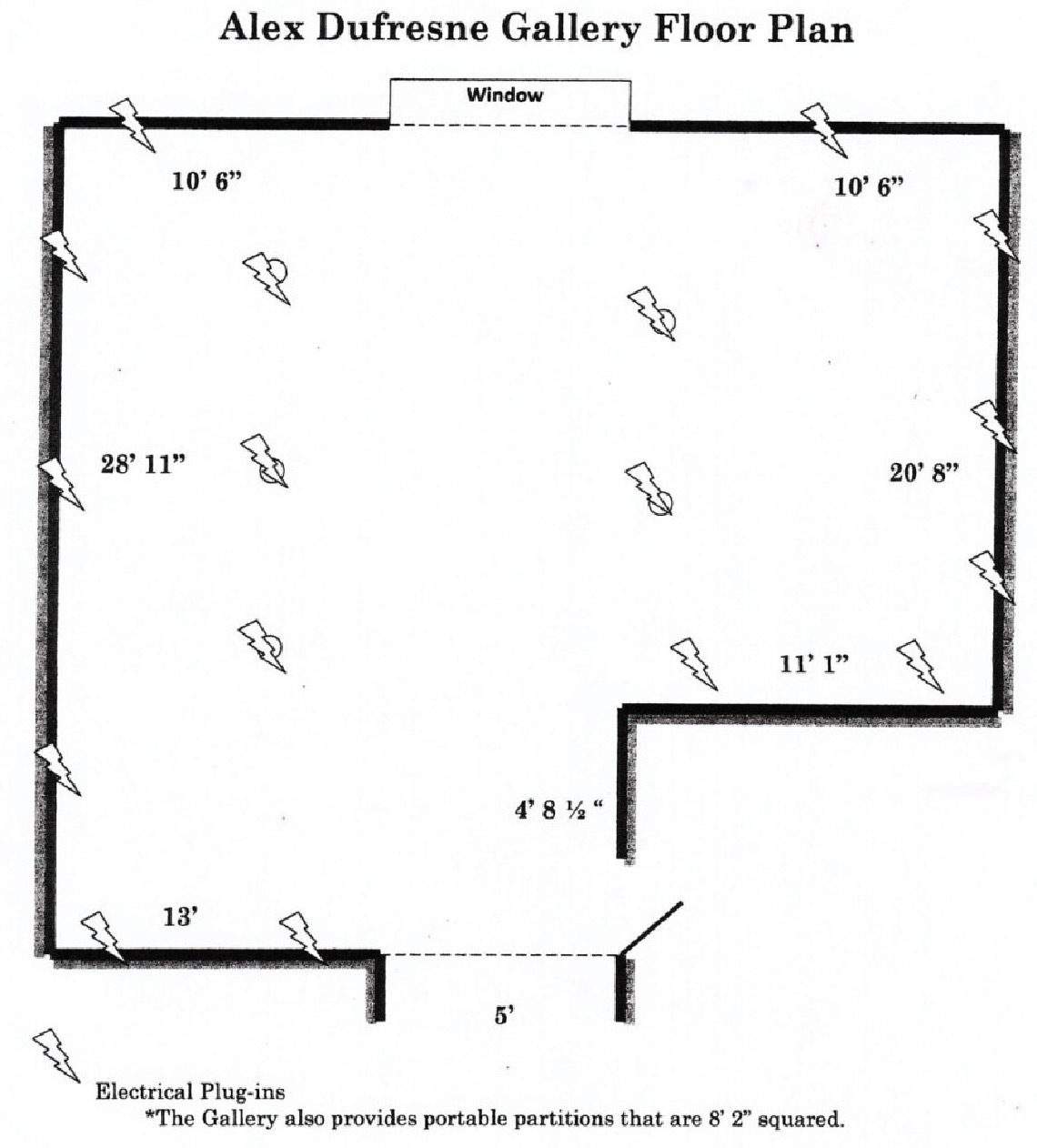 Floor plan of the Alex Dufresne Art Gallery